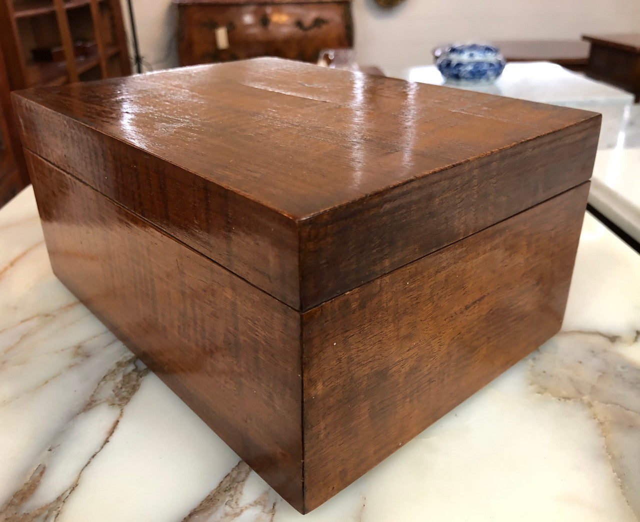 Antique Fiddleback Blackwood Box | Antique & Vintage | Moonee Ponds Antiques | Australia Wide Delivery