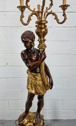 19th Century Wooden Italian Blackamoor Floor Lamp | Antique & Vintage | Moonee Ponds Antiques | Australia Wide Delivery