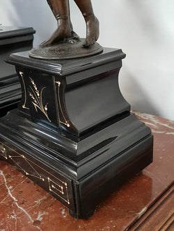 French 19th Century Three Piece Figural Clock Set | Antique & Vintage | Moonee Ponds Antiques | Australia Wide Delivery