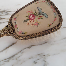 Vintage Embroidered Hair Brush