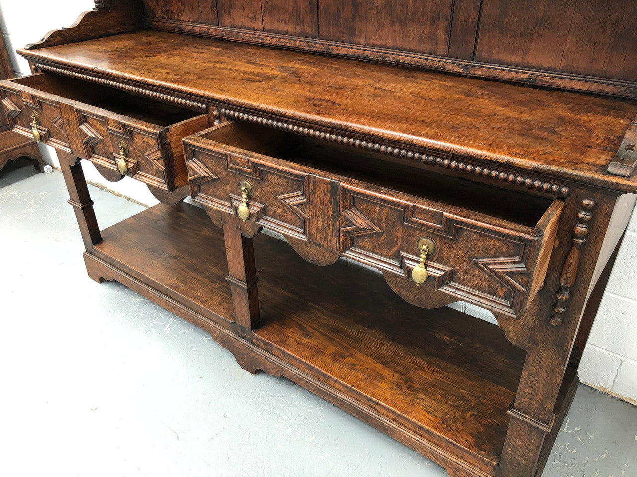 Antique Jacobean Style Dark Oak Dresser | Antique & Vintage | Moonee Ponds Antiques | Australia Wide Delivery