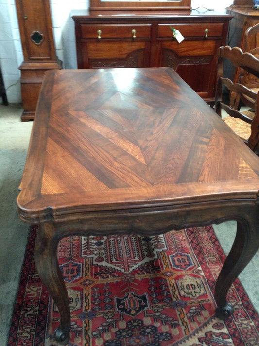 French Oak Walnut Extension Table