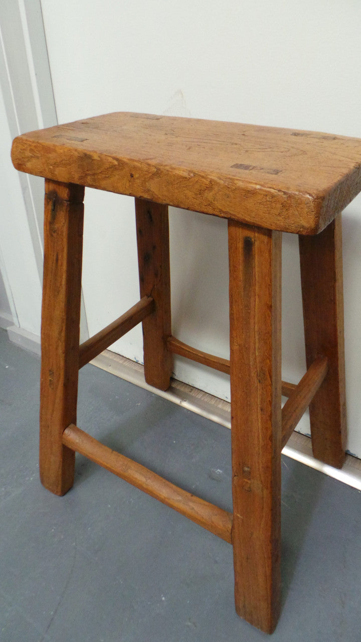 An Early 19th Century Small Elm Stool | Antique & Vintage | Moonee Ponds Antiques | Australia Wide Delivery