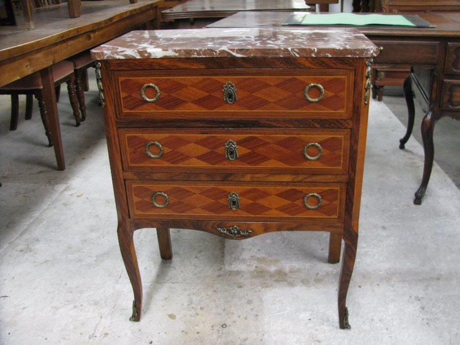 French Parquetry Inlay Commode | Antique & Vintage | Moonee Ponds Antiques | Australia Wide Delivery