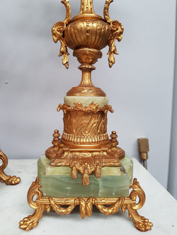 French Gilt Bronze Three Piece Clock Set | Antique & Vintage | Moonee Ponds Antiques | Australia Wide Delivery
