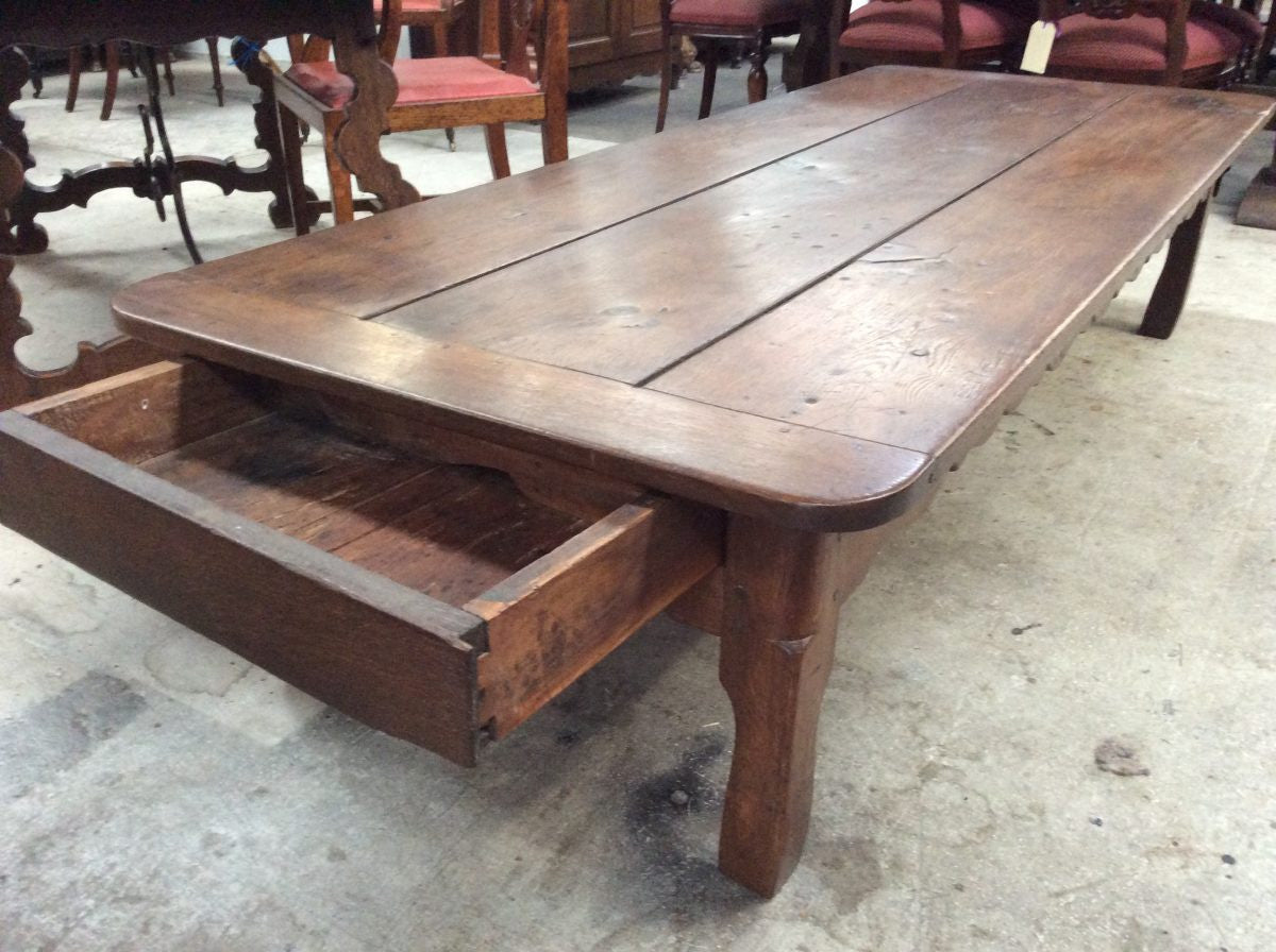 Large French Coffee Table With Drawer | Antique & Vintage | Moonee Ponds Antiques | Australia Wide Delivery