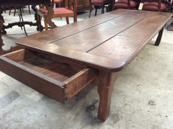 Large French Coffee Table With Drawer | Antique & Vintage | Moonee Ponds Antiques | Australia Wide Delivery