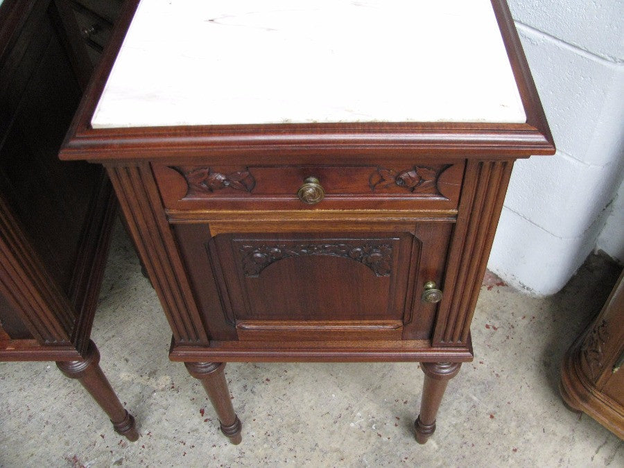 Pair Of French Mahogany Bedsides | Antique & Vintage | Moonee Ponds Antiques | Australia Wide Delivery