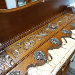 French Oak Coat- Hat Rack