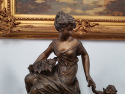 French Three Piece Clock Set Of Women And Cupid | Antique & Vintage | Moonee Ponds Antiques | Australia Wide Delivery