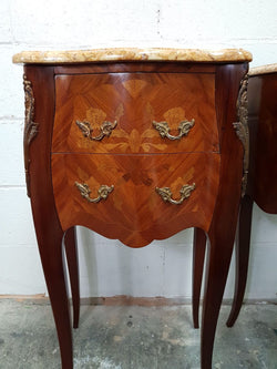 Pair of French Marquetry Inlaid Bedsides Cabinets | Antique & Vintage | Moonee Ponds Antiques | Australia Wide Delivery
