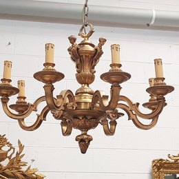 French 19th Century Napoleon III Gilt Bronze Chandelier
