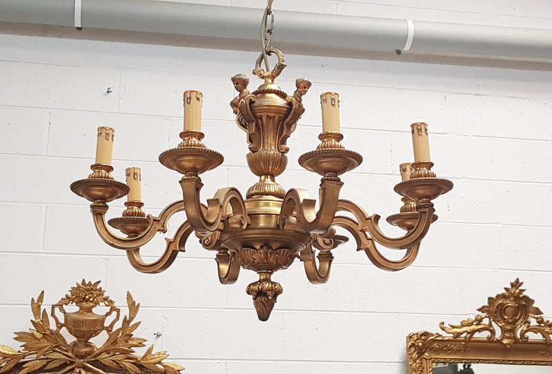 French 19th Century Napoleon III Gilt Bronze Chandelier