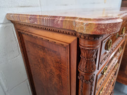 French Walnut and Burr Walnut Chest of Six Drawers | Antique & Vintage | Moonee Ponds Antiques | Australia Wide Delivery