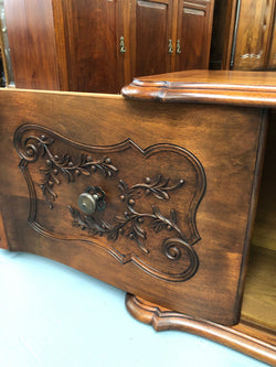 Fabulous Carved Oak Low Line TV Cabinet | Antique & Vintage | Moonee Ponds Antiques | Australia Wide Delivery