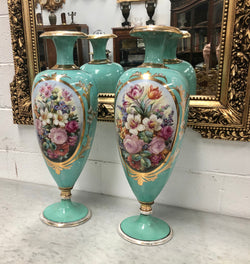 Pair Of Antique French Limoges Hand Painted Vases | Antique & Vintage | Moonee Ponds Antiques | Australia Wide Delivery