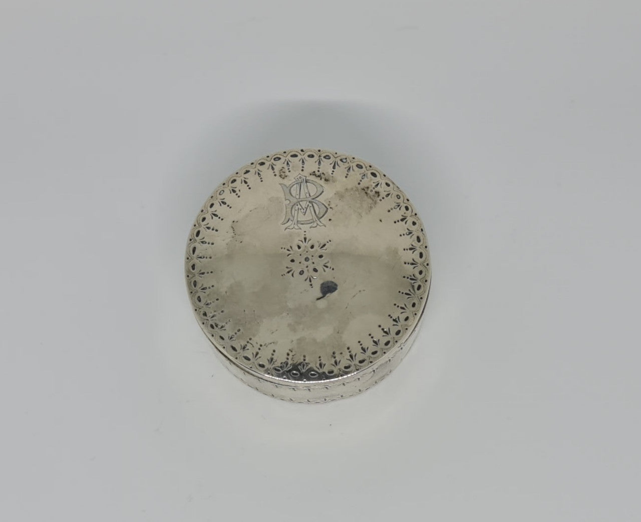 Antique French Silver Trinket Box - Snuff Box