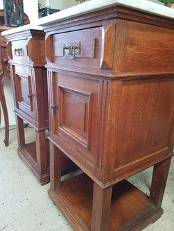 French Pair of Oak Beside Cabinets | Antique & Vintage | Moonee Ponds Antiques | Australia Wide Delivery