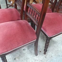 Lovely Set Of Four Upholstered Dining Chairs