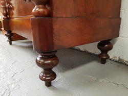 Victorian Flame Mahogany Tallboy With Barley Twist Supports | Antique & Vintage | Moonee Ponds Antiques | Australia Wide Delivery