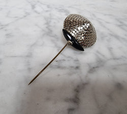 Art Deco Black & Silver Hat Pin | Antique & Vintage | Moonee Ponds Antiques | Australia Wide Delivery