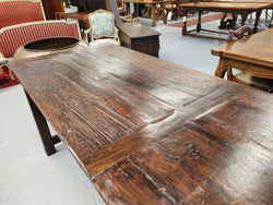 Vintage Rustic Reclaimed Fruit Wood Farmhouse Dining Table | Antique & Vintage | Moonee Ponds Antiques | Australia Wide Delivery