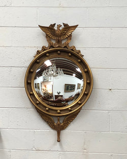 Rare Wooden Framed Convex Mirror | Antique & Vintage | Moonee Ponds Antiques | Australia Wide Delivery
