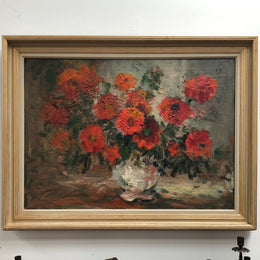 Lovely Floral Oil Painting On Canvas