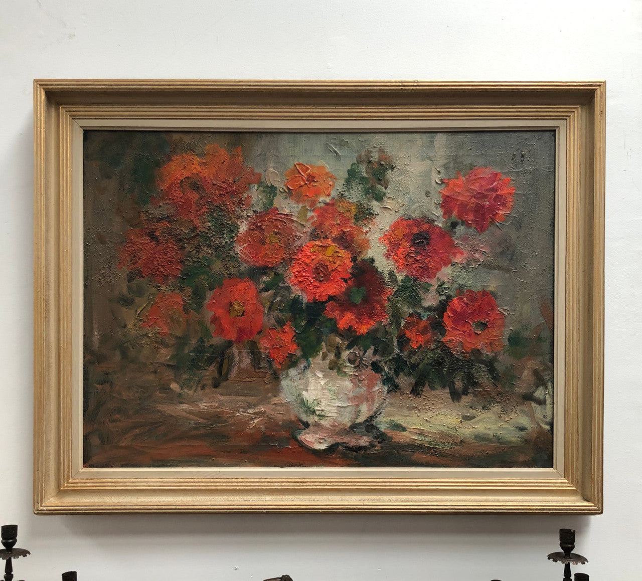 Lovely Floral Oil Painting On Canvas