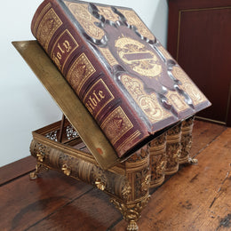 Rare French 19th Century Bronze Bible/Book Stand