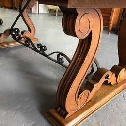 A Very Wide French Spanish Style Dining Table