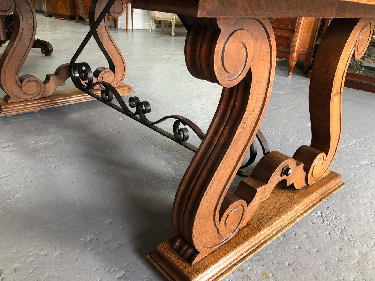 A Very Wide French Spanish Style Dining Table | Antique & Vintage | Moonee Ponds Antiques | Australia Wide Delivery
