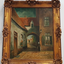 A sensational Antique 19th century oil on canvas painting signed by English artist G.Staps, in a beautiful carved gilt frame and is in good original condition.