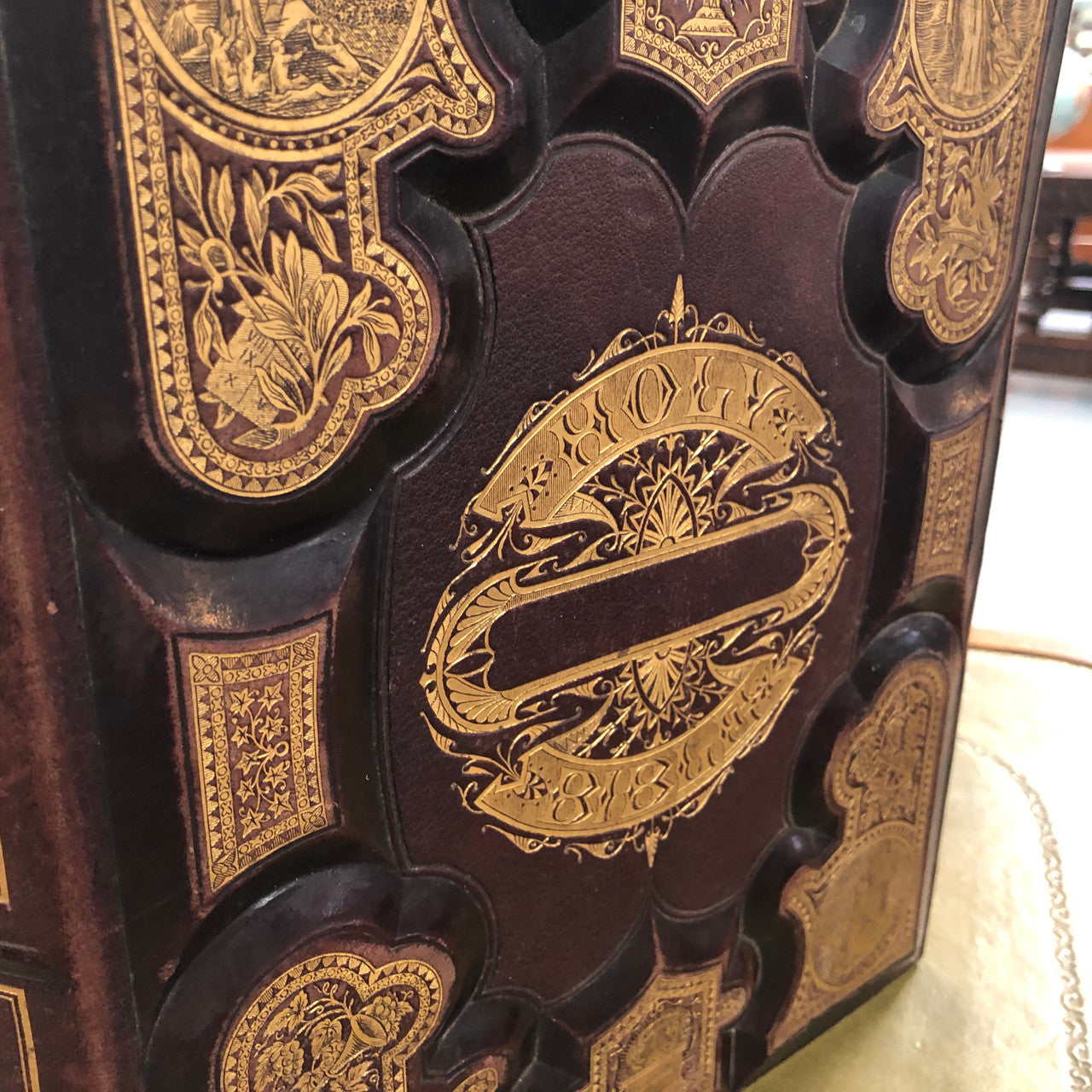 Victorian Holy Bible By Hubbard Bros Philadelphia | Antique & Vintage | Moonee Ponds Antiques | Australia Wide Delivery