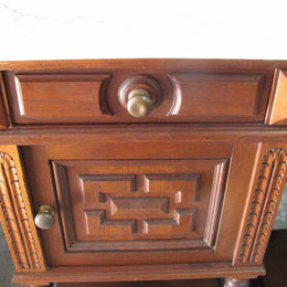 Pair French Walnut Bedside Cabinets