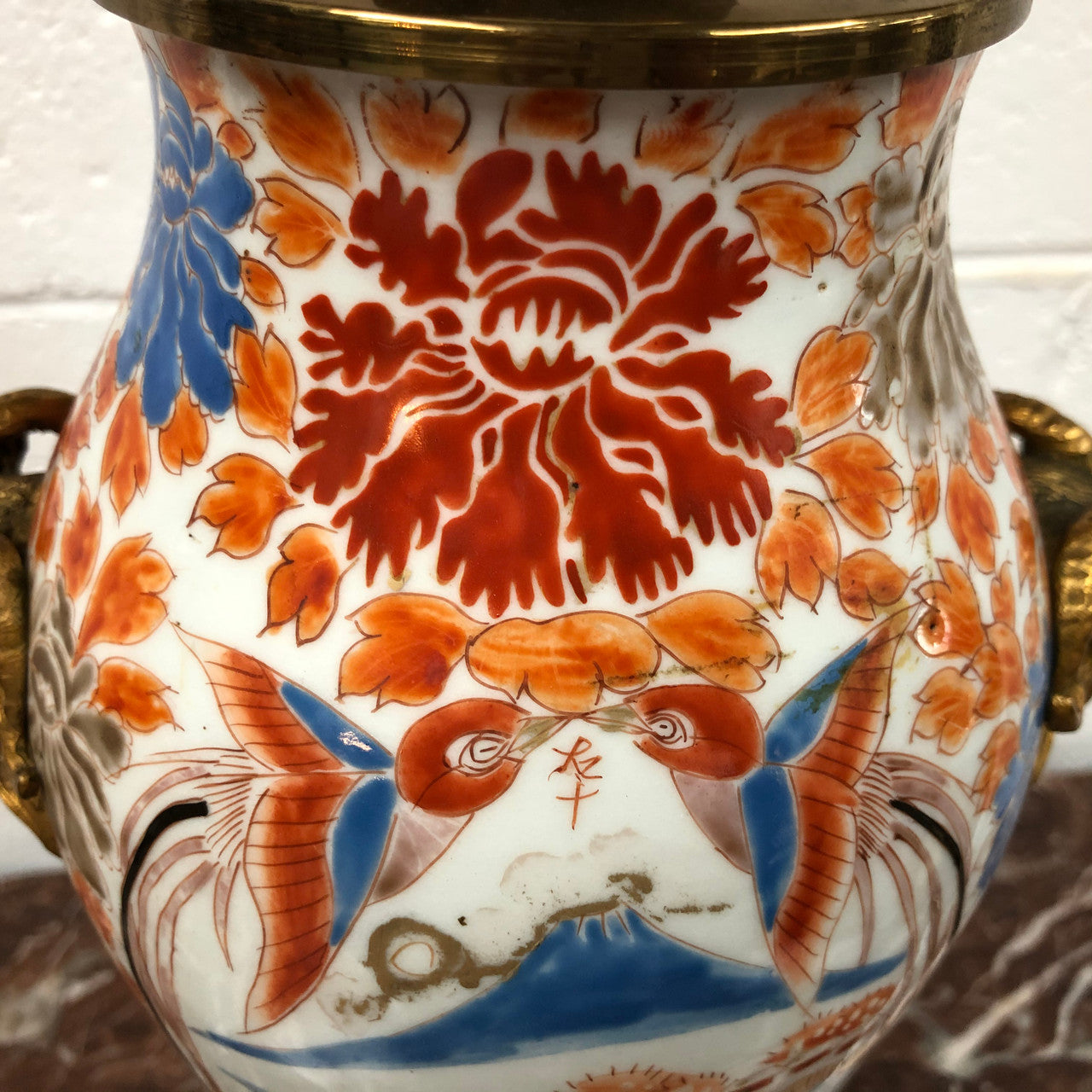 Stunning Japanese Imari style base with detailed french ormolu mounts. It is in good original working condition.