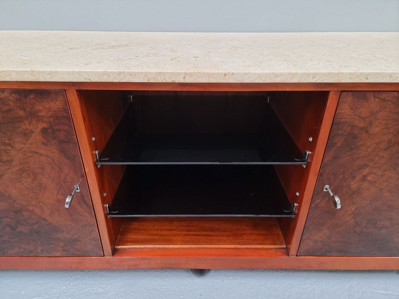 Art Deco Style Low Line Marble Top Cabinet | Antique & Vintage | Moonee Ponds Antiques | Australia Wide Delivery