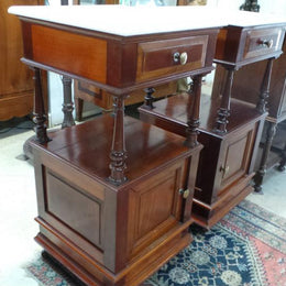 Pair of French Mahogany Bedside Cabinets-3
