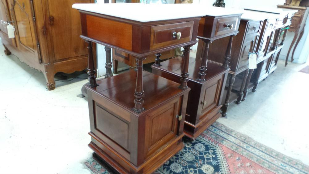 Pair of French Mahogany Bedside Cabinets-3