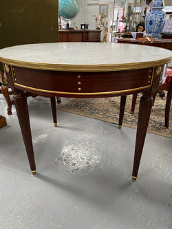 Stunning Antique French Louis XVI Style Mahogany & Marble Top Round Table | Antique & Vintage | Moonee Ponds Antiques | Australia Wide Delivery