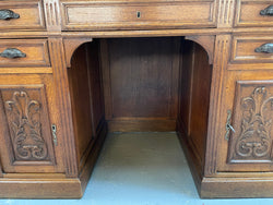 Superb French Oak Beautifully Carved Desk | Antique & Vintage | Moonee Ponds Antiques | Australia Wide Delivery