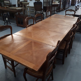 French Oak Spanish Style Extension Table