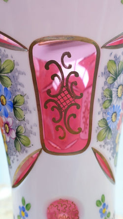 Bohemian Overlay Glass Vase | Antique & Vintage | Moonee Ponds Antiques | Australia Wide Delivery