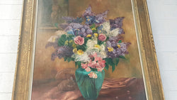 French Flower Oil Painting | Antique & Vintage | Moonee Ponds Antiques | Australia Wide Delivery