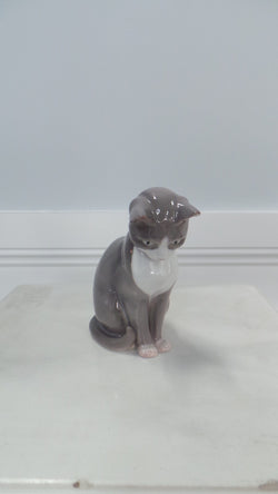 Beautiful Royal Copenhagen Grey Cat Statue | Antique & Vintage | Moonee Ponds Antiques | Australia Wide Delivery