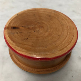 Vintage Treen Hand-Painted Trinket Box