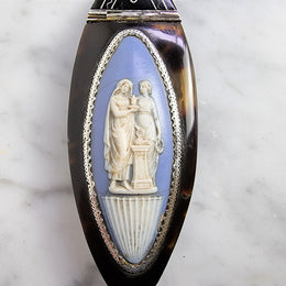 Rare Georgian Tortoiseshell and Jasper Ware and Silver snuff box. Oval shape and is in good original condition, please view photos as they help form part of the description.