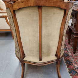 Pair of amazing French Walnut tapestry covered armchairs. The tapestry is in very good condition, please view photos as they form part of the description. Sourced from France and is in good original detailed condition.