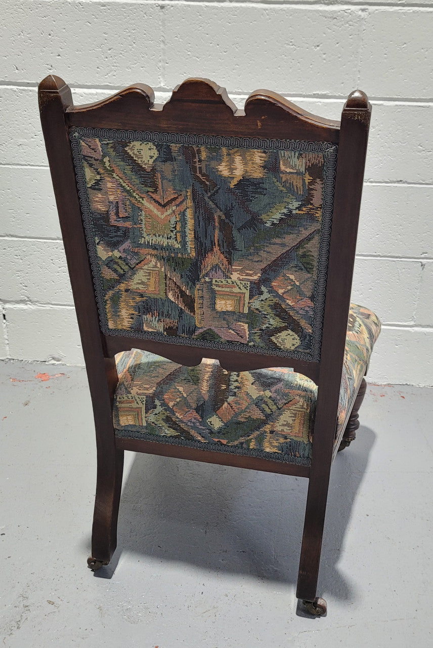 Single Upholstered Edwardian Nursing Chair | Antique & Vintage | Moonee Ponds Antiques | Australia Wide Delivery