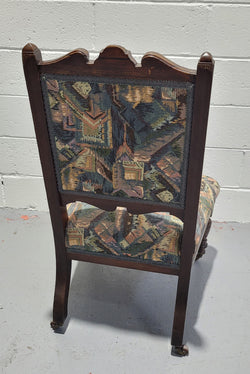 Single Upholstered Edwardian Nursing Chair | Antique & Vintage | Moonee Ponds Antiques | Australia Wide Delivery